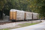 CSX TTGX 979543 at the tail end of a line of autoracks